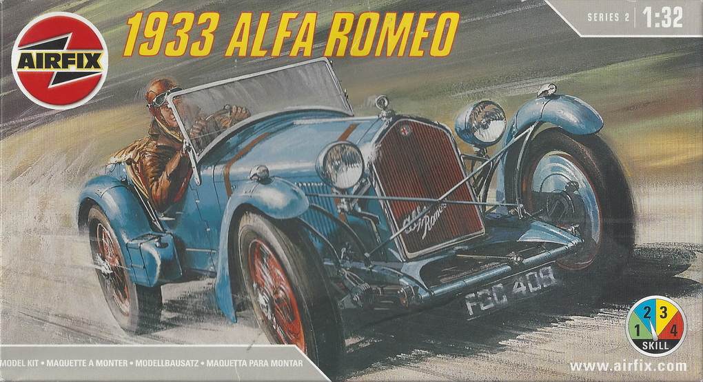 Slotcars66 Alfa Romeo 1933 1/32nd Scale Airfix Plastic Model Kit  